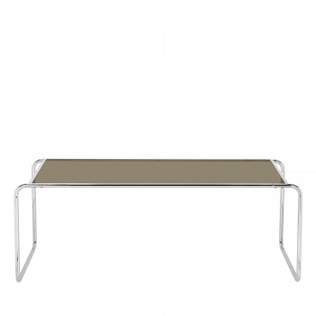 Rika - Table basse en verre pieds chrome L110cm