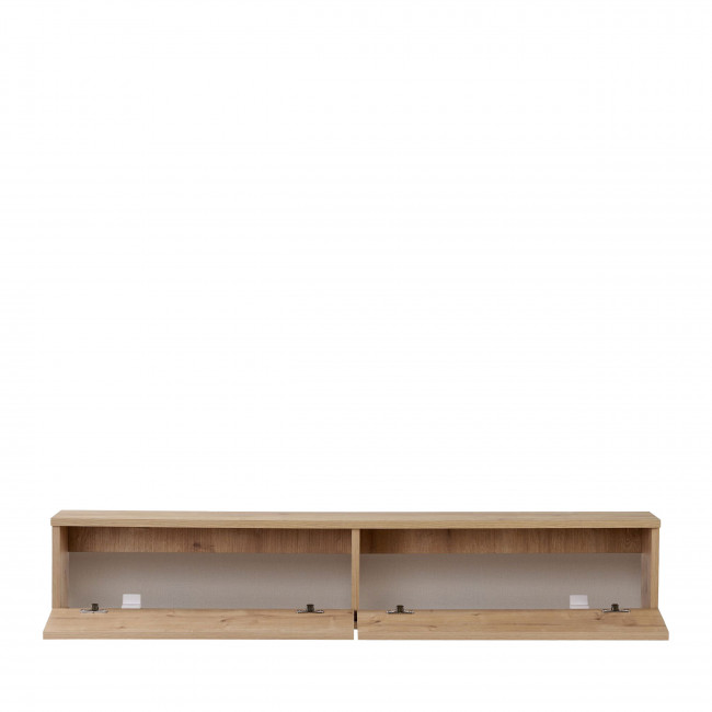 Yara - Meuble tv suspendu 2 portes en bois L140cm
