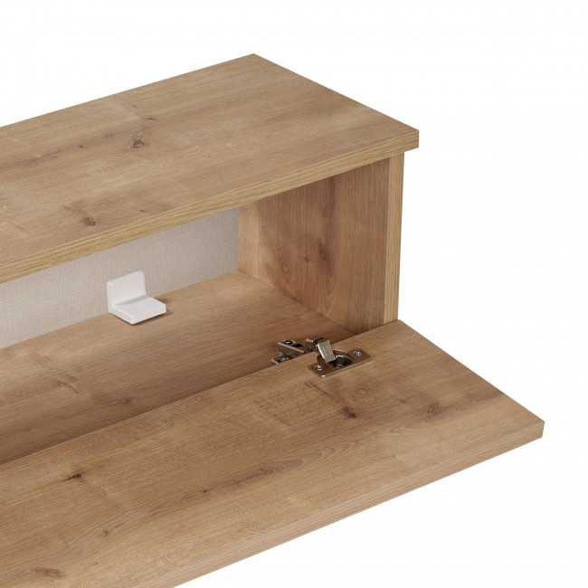Yara - Meuble tv suspendu 2 portes en bois L140cm