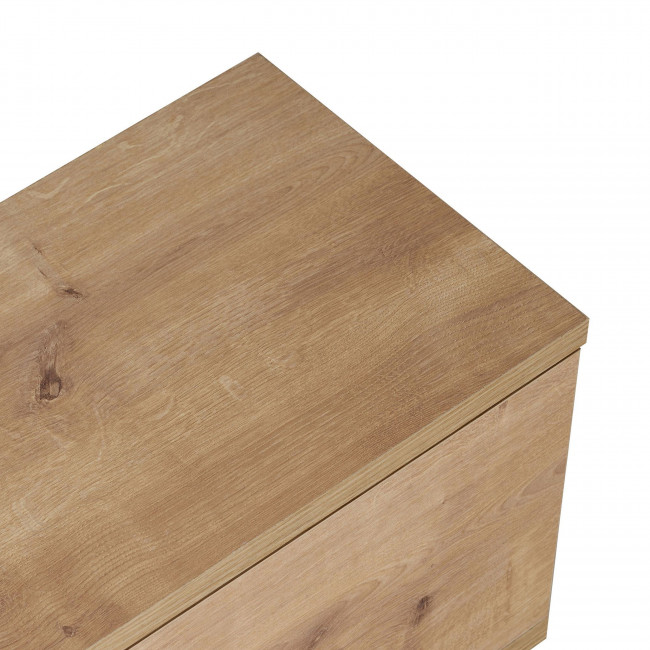 Yara - Meuble tv suspendu 2 portes en bois L140cm