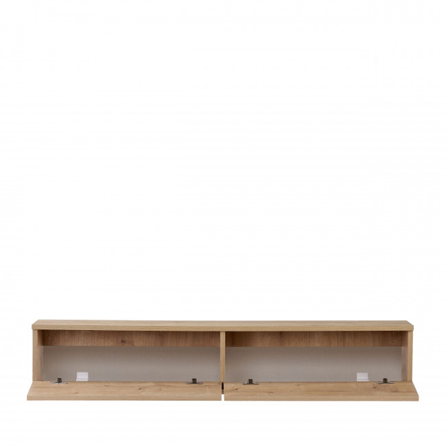 Yara - Meuble tv suspendu 2 portes en bois L160cm