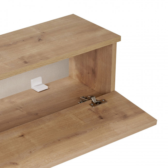 Yara - Meuble tv suspendu 2 portes en bois L160cm