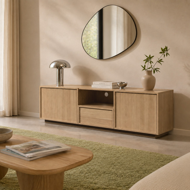 Joy - Meuble tv 2 portes en bois L140cm