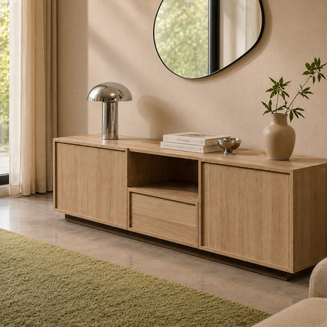 Joy - Meuble tv 2 portes en bois L140cm