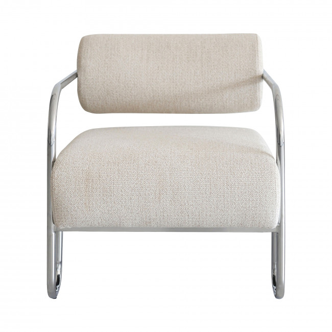 Emil - Fauteuil en tissu pieds chrome