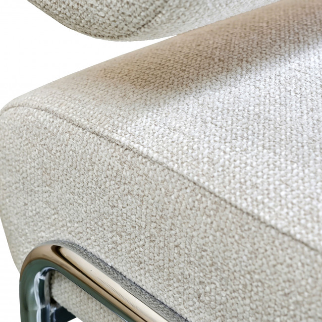 Emil - Fauteuil en tissu pieds chrome