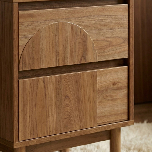 Abby - Table de chevet 2 tiroirs en bois