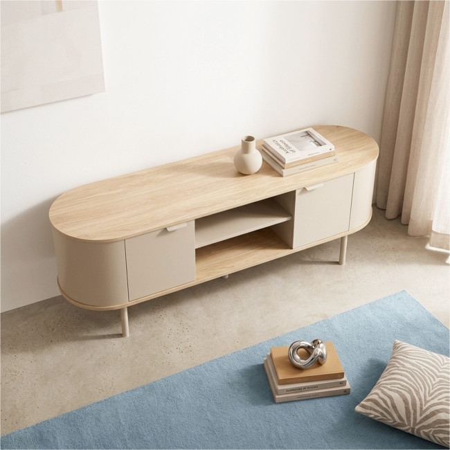 Will - Meuble TV 2 portes en bois et métal L150cm