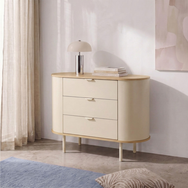 Will - Commode 3 tiroirs en bois et métal