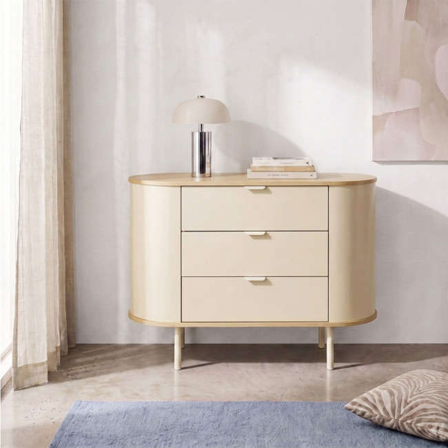 Will - Commode 3 tiroirs en bois et métal