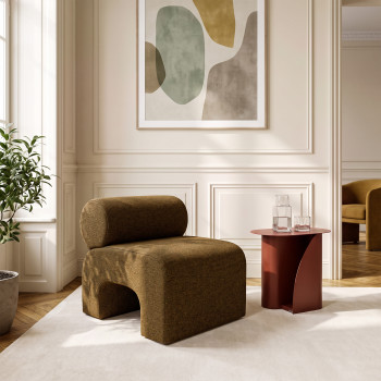 Mour - Fauteuil en tissu bouclette