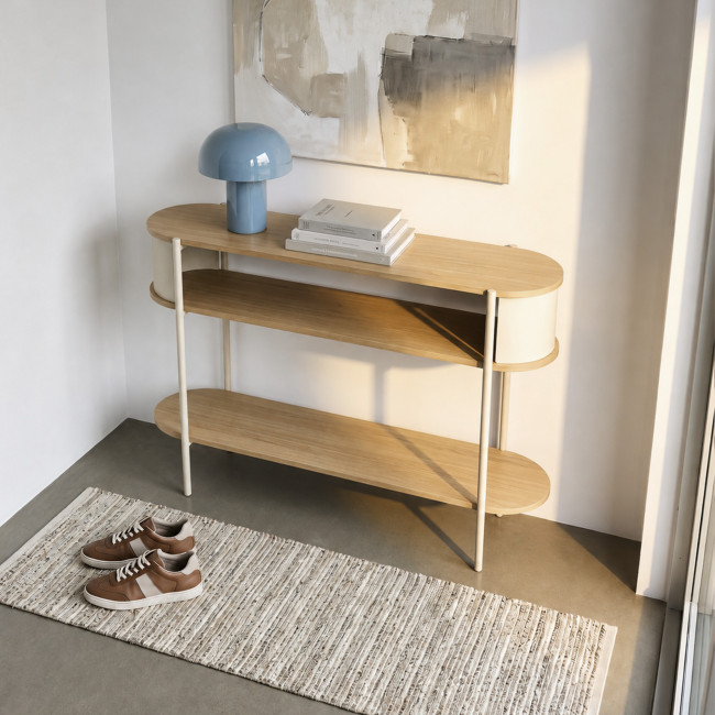 Paco - Console en bois et métal L100cm