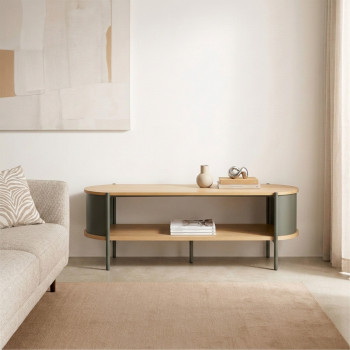 Paco - Meuble TV en bois et métal L120cm