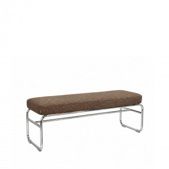 Henri - Banc en tissu pieds chrome L120cm