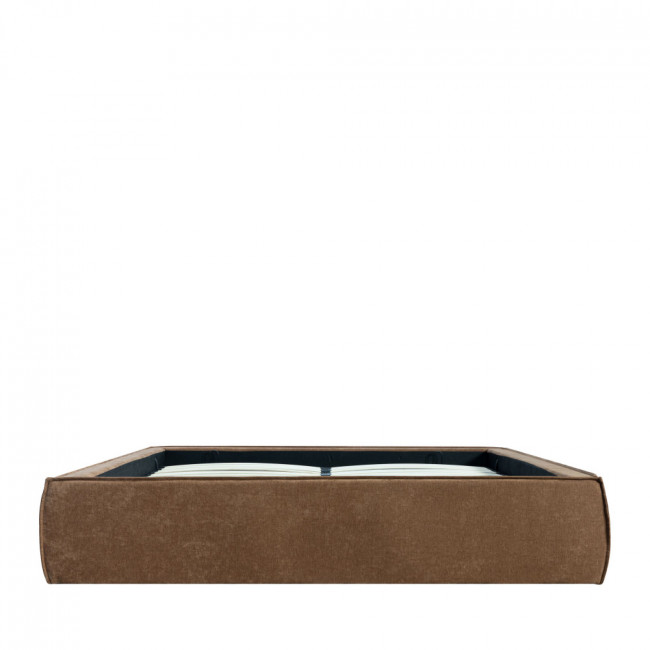 Liberio - Lit coffre en tissu 140x190cm