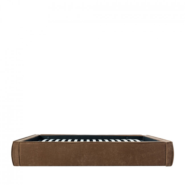 Liberio - Lit coffre en tissu 140x190cm