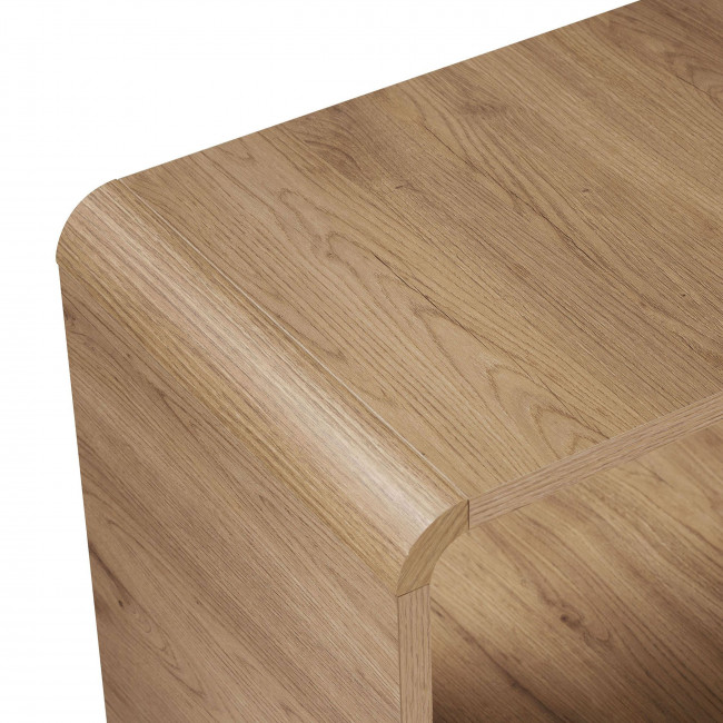 Dima - Étagère 1 tiroir aux bords arrondis en bois H153cm