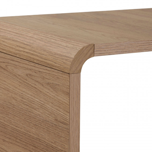 Dima - Étagère 1 tiroir aux bords arrondis en bois H153cm