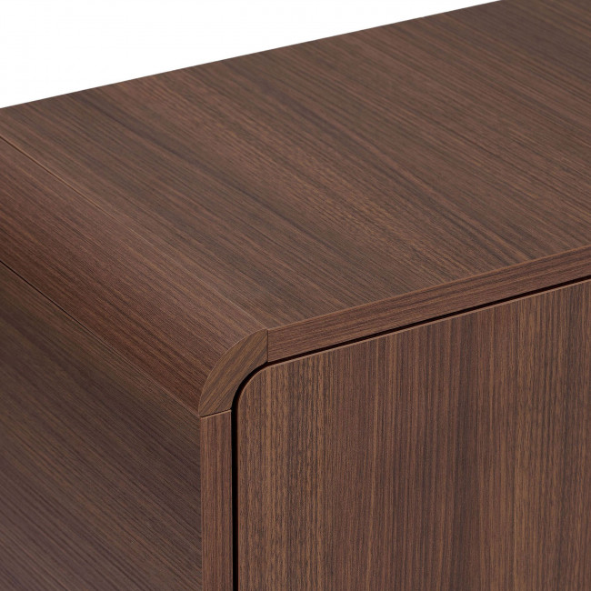 Dima - Meuble tv 2 portes aux bords arrondis en bois L180cm