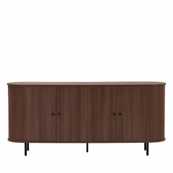Pazar - Buffet 4 portes aux bords arrondis en bois L180cm
