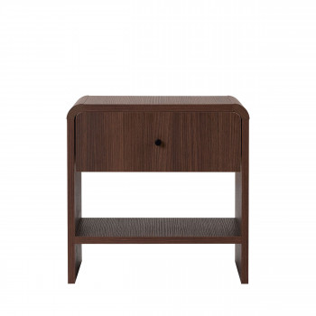Milano - Table de chevet 1 tiroir aux bords arrondis en bois