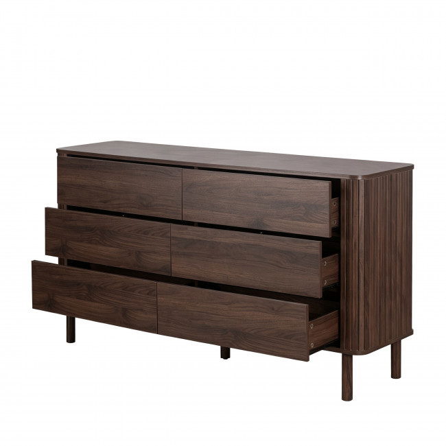 Maya - Commode 6 tiroirs en bois L140cm