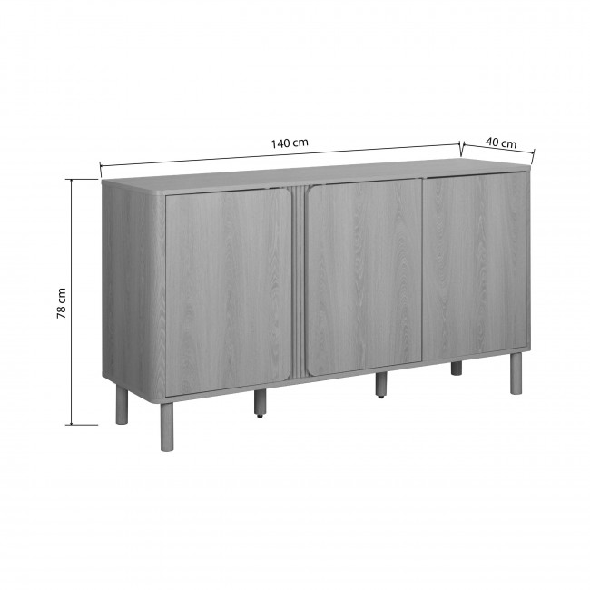 Noa - Buffet 3 portes en bois L140cm