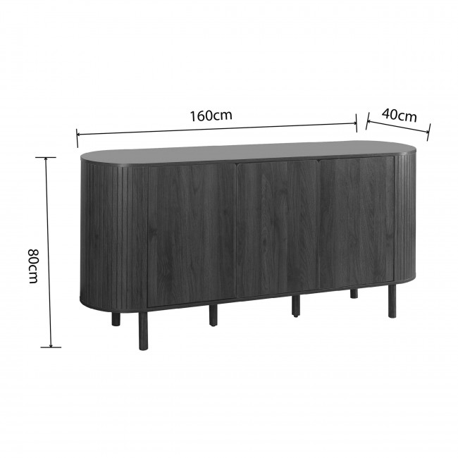 Alma - Buffet 3 portes en bois L160cm