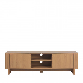 Oli - Meuble TV 2 portes en bois L160cm