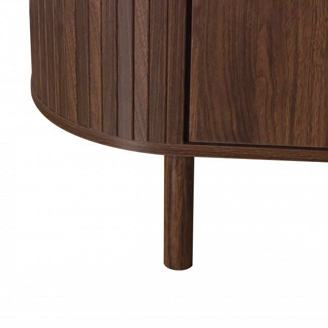 Alma - Buffet 3 portes en bois effet  travertin L160cm