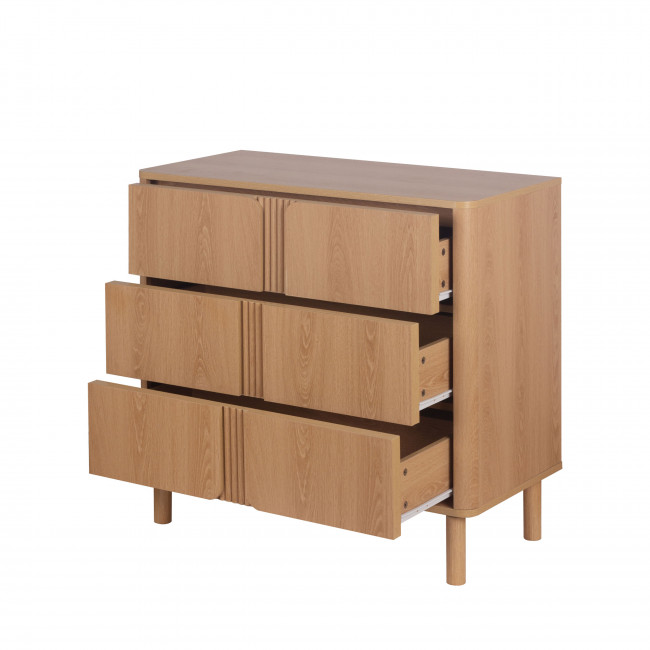 Noa - Commode 3 tiroirs en bois L80cm