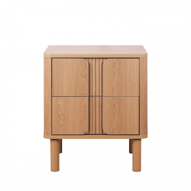 Noa - Table de chevet 2 tiroirs en bois