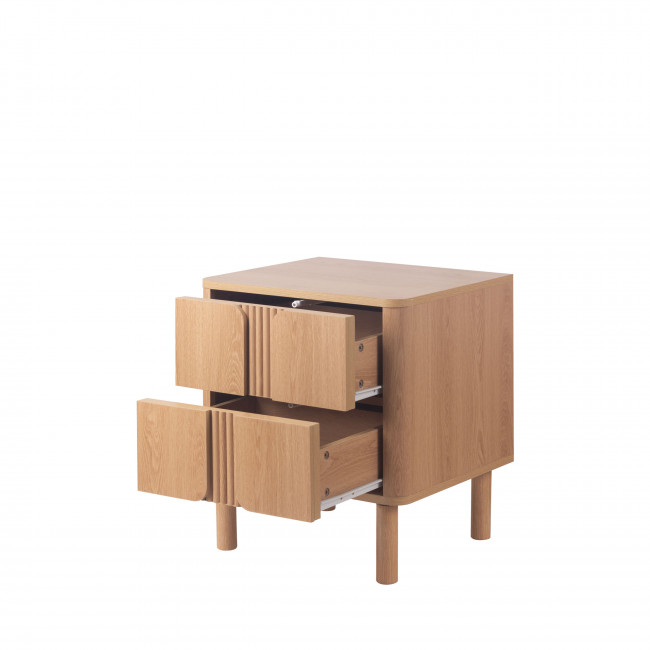 Noa - Table de chevet 2 tiroirs en bois