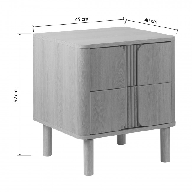 Noa - Table de chevet 2 tiroirs en bois