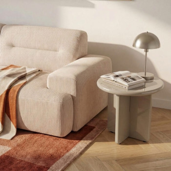 Paloma - Table d'appoint ronde en bois laqué ø50cm