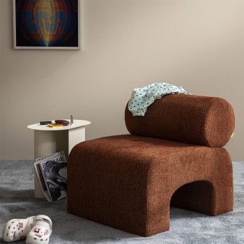 Mour - Fauteuil en tissu bouclette