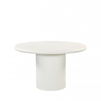 Pietra - Table à manger 4 personnes ronde en fibre de ciment 