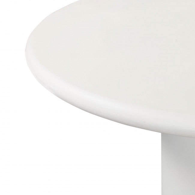 Pietra - Table à manger 4 personnes ronde en fibre de ciment 