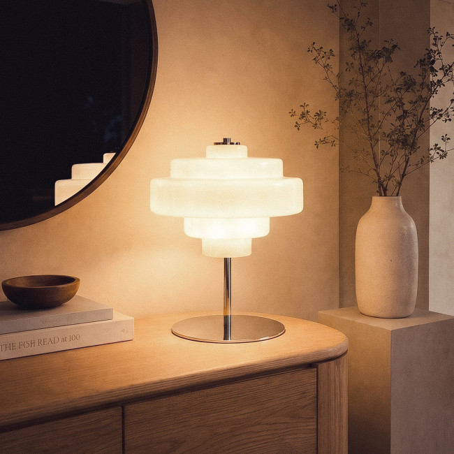 Ella - Lampe à poser en métal finition brillant