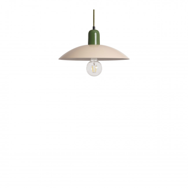 Yvonne - Suspension ronde en métal finition brillant ø35cm