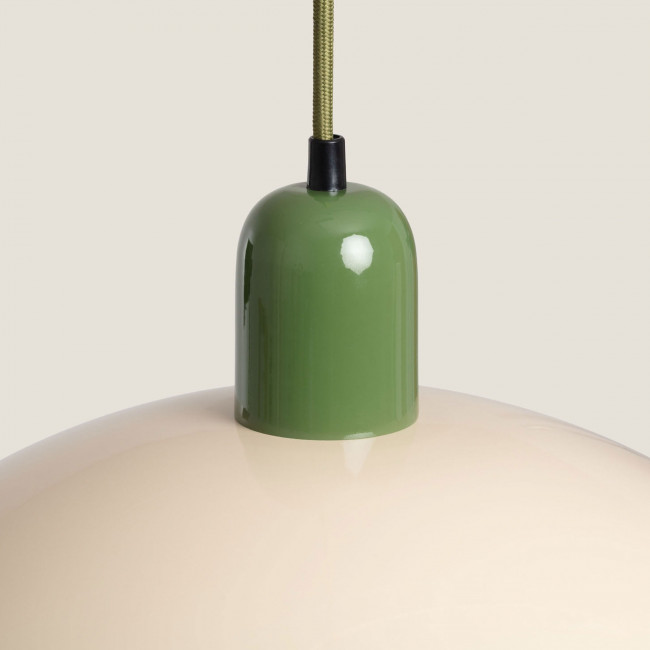 Yvonne - Suspension ronde en métal finition brillant ø35cm