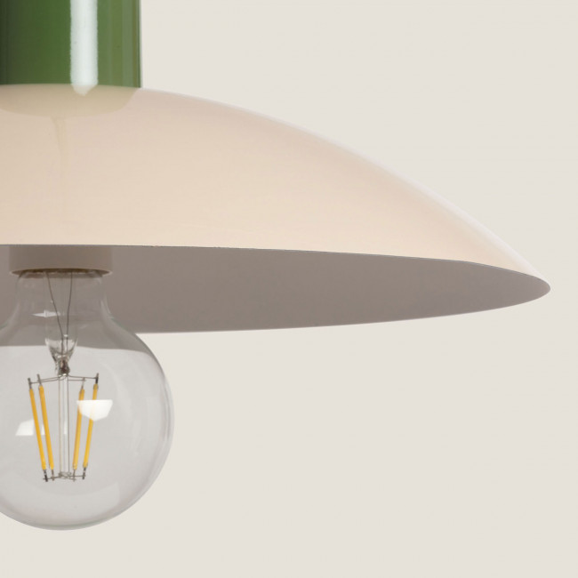 Yvonne - Suspension ronde en métal finition brillant ø35cm