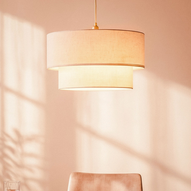 Punta - Suspension ronde en lin ø45cm