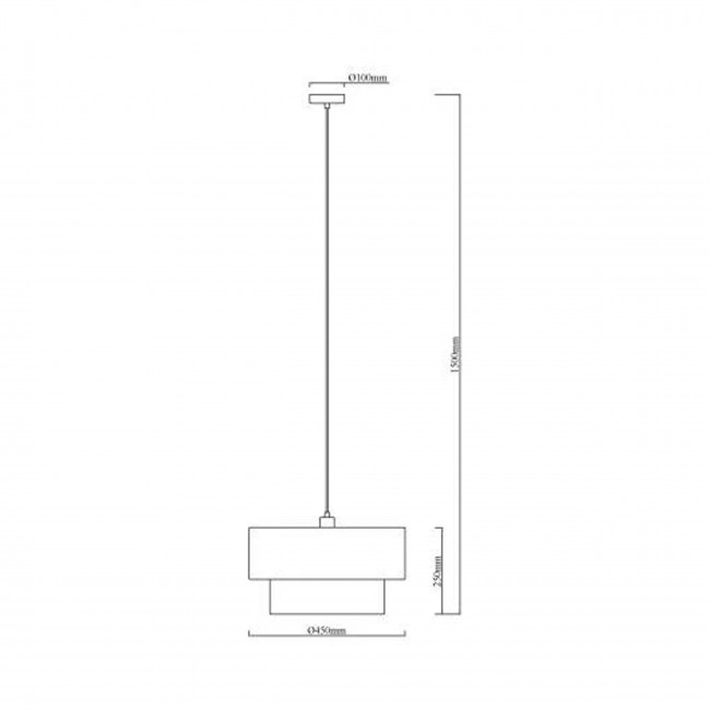 Punta - Suspension ronde en lin ø45cm