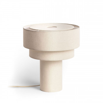 Punta - Lampe à poser ronde en lin ø30cm