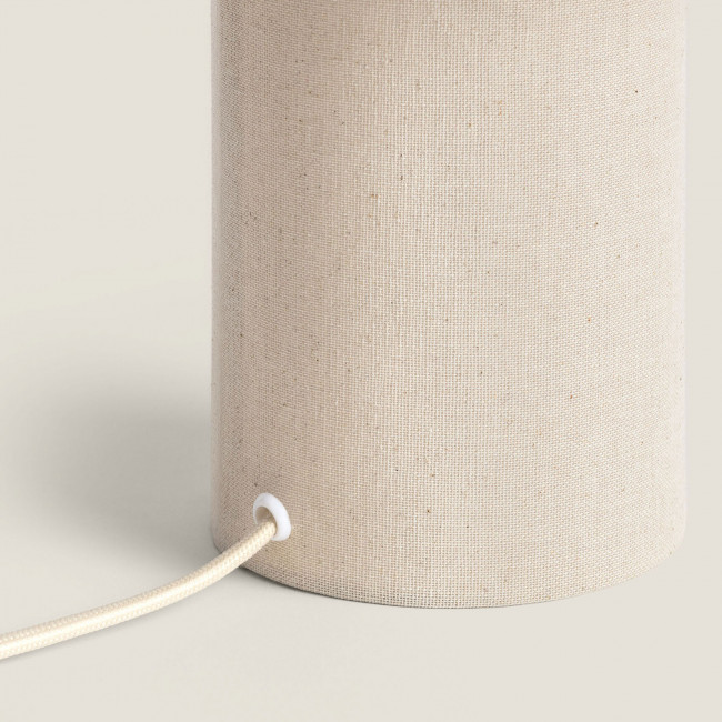 Punta - Lampe à poser ronde en lin ø30cm