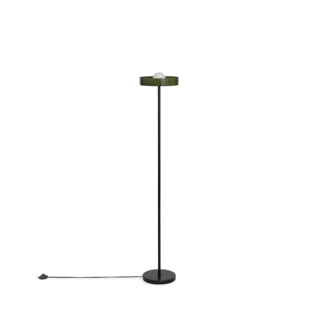 Flo - Lampadaire en verre et métal finition brillant H158cm