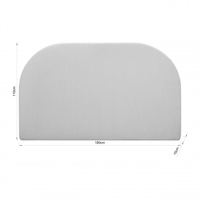 Wayne - Tête de lit compressée en tissu demi-lune L 180 cm
