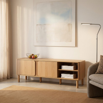 Noa - Meuble TV 2 portes en bois L140cm