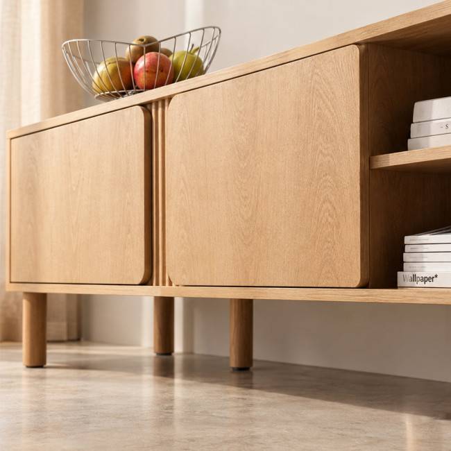 Noa - Meuble TV 2 portes en bois L140cm